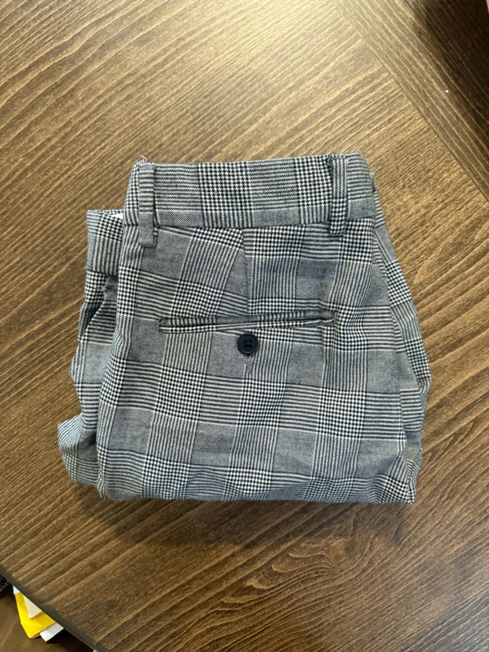 Gray Plaid Dress Pants - Classic Glen Check